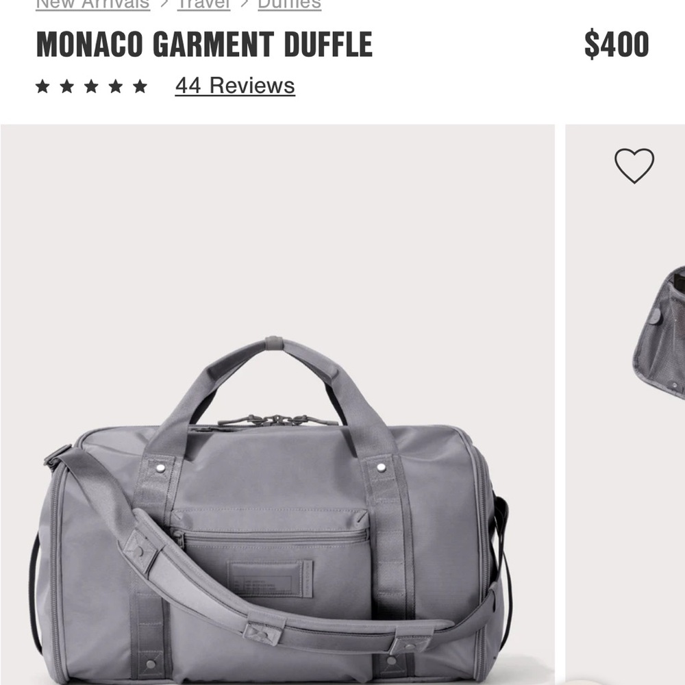 Dagne Dover Monaco Garment Duffle - Charcoal